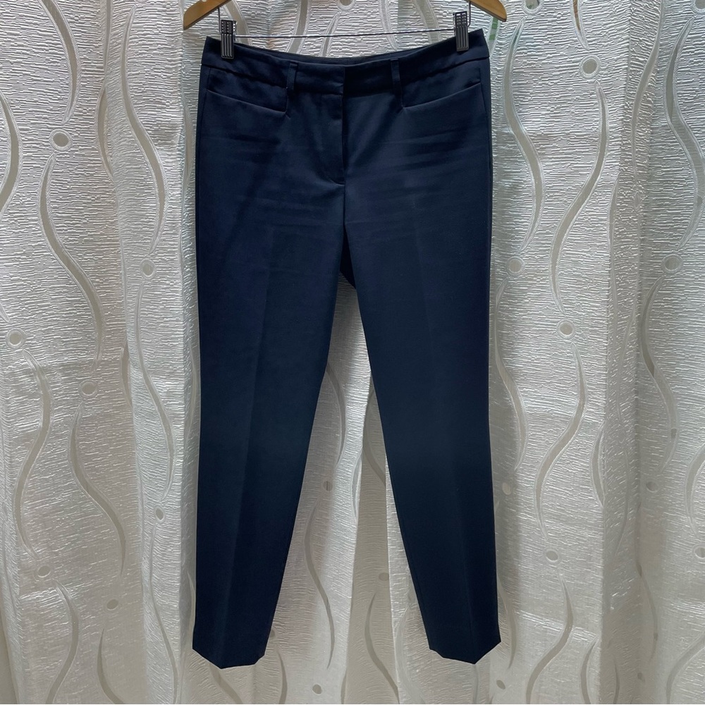 Tristan Elite Dress Pants Womens 4 Navy Blue Excellent Tailored Ankle Vent